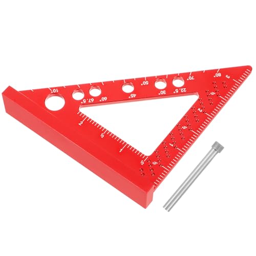 Règle carrée en aluminium rouge : le cadeau idéal pour charpentier