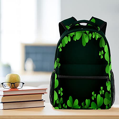 Sac à dos pour garçons et filles trèfle multicolore idéal école