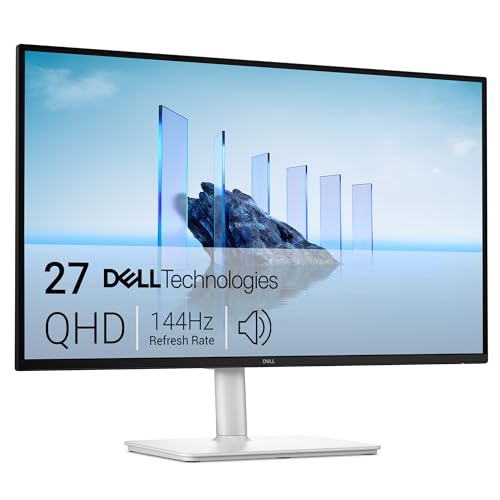 Dell 27 Plus USB-C Monitor - S2725DC QHD (2560x1440) 144Hz IPS 1ms MPRT AMD FreeSync 99% sRGB Height Adjust Built-in Speakers 2 USB-C DisplayPort HDMI 2 USB-A 3 Year Warranty White