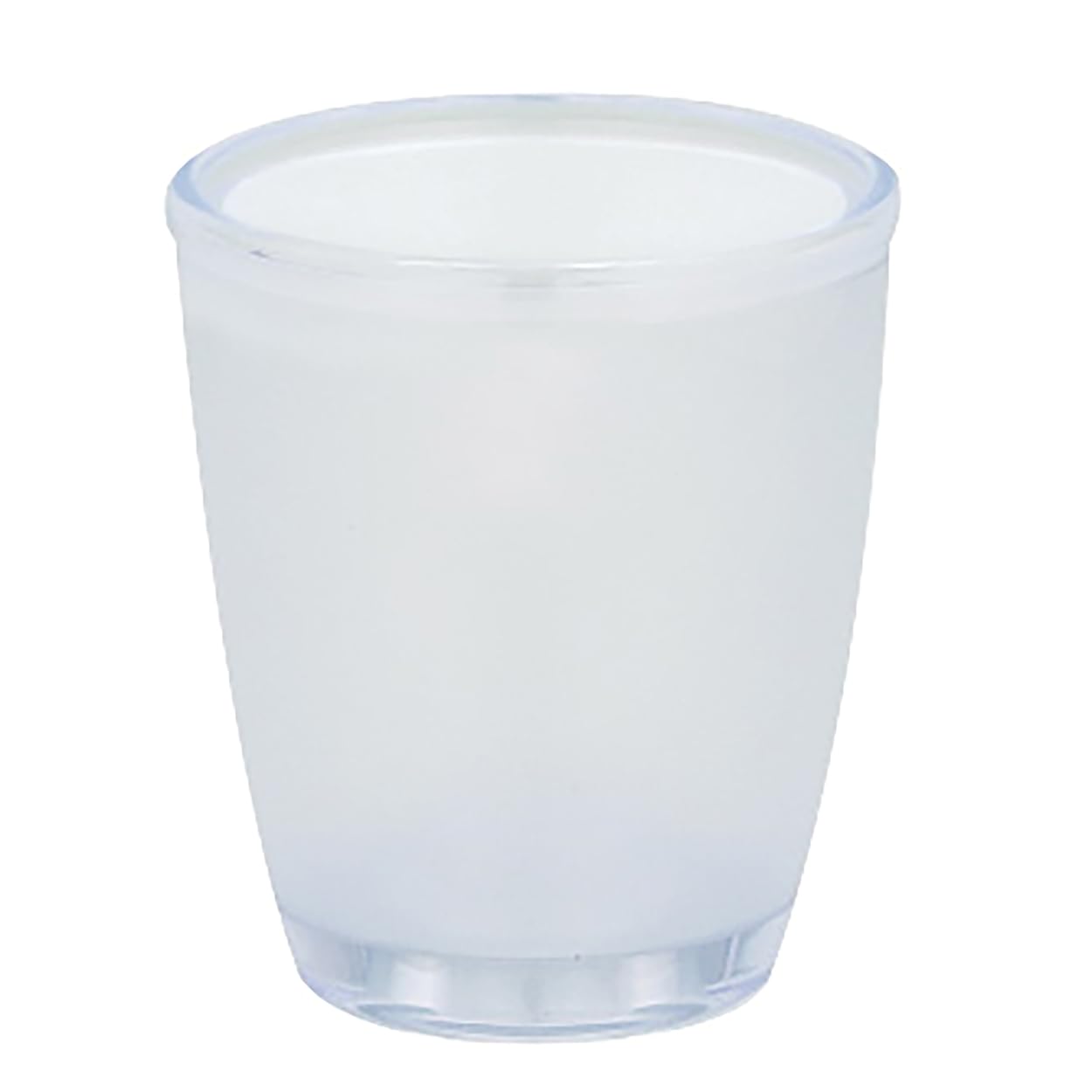 Spirella Toronto Polystyrol Tooth Mug, Clear/White