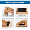 StrongTek Ergonomic Under Desk Footrest, 3 Adjustable Heights Wooden Office Footrest, Large Anti-Slip Surface, Improves Posture and Blood Circulation, up to 400lbs (Natural)