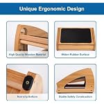 StrongTek Ergonomic Under Desk Footrest, 3 Adjustable Heights Wooden Office Footrest, Large Anti-Slip Surface, Improves Posture and Blood Circulation, up to 400lbs (Natural) - Image 4