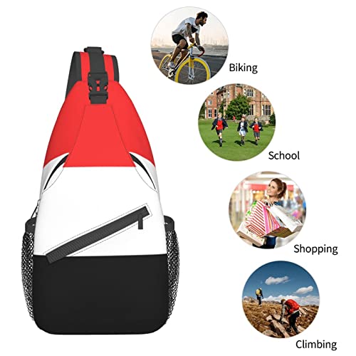 Mochila bandolera unisex con bandera y diseño moderno miniatura 7