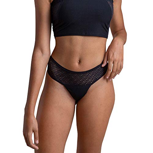 Preisvergleich Produktbild MYLILY® Periodenunterwäsche Tanga / Schutzunterwäsche für Damen / Leichter bis mittlerer Schutz / 100% Bio-Baumwolle / Periodentanga / Nachhaltig, auslaufsicher und waschbar / (XL)