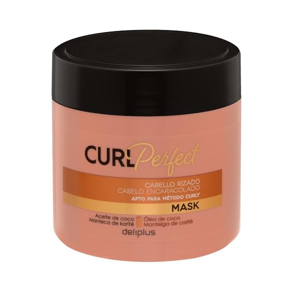 Shampoo + maschera con risciacquo + maschera senza risciacquo | Confezione Curl Perfect Deliplus capelli ricci adatto per metodo curly | 400+400+200 ml