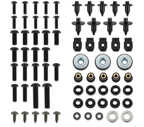 Kit vis carénage Suzuki GSXR1000 2007-2008 boulons argent noir