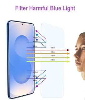 ZSHMJMJ 2 pack Anti Blue Light Tempered Glass Screen Protector for Samsung Galaxy S25 Plus. Eye Protection Tempered Glass Film,No Bubbles,9H, HD, Blue Light Blocking Film for Galaxy S25 Plus 6.7”