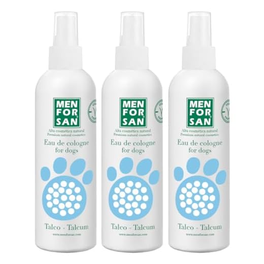 MENFORSAN Agua de Colonia talco para perros 125ml - Pack de 3