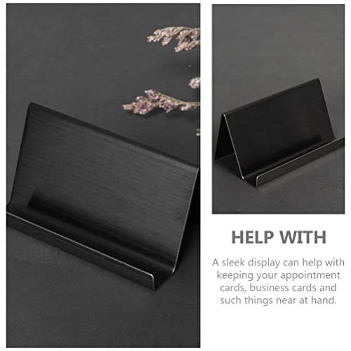 LUOZZY Suporte para cartões de visita 2 peças base de cartão de visita base de negócios porta-cartõe