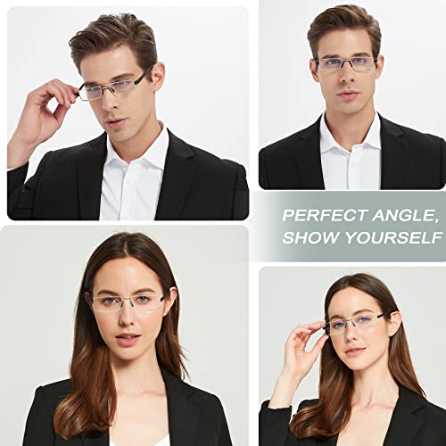 Eyeurl Reading Glasses Half-Rim Computer Readers For Men And Women +1.25 Blue Light Blocking Lightweight Quality Thin Optics Eyeglass #TOP5