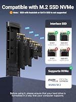 UGREEN NVME Gehäuse, M.2 NVME SSD Gehäuse USB 3.2 10 Gbps für NVMe PCIe M-Key/M+B Key in 2230/2242/2260/2280 mit USB CC Kabel – Ansicht 3