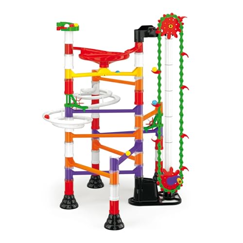 Quercetti Migoga Marble Run Elevator, Circuit Billes Enfant, Jeu de Construction, Cadeau Fille 5 Ans +, Jouet Educatif, Jeux Exterieur Enfant, Made in Italy
