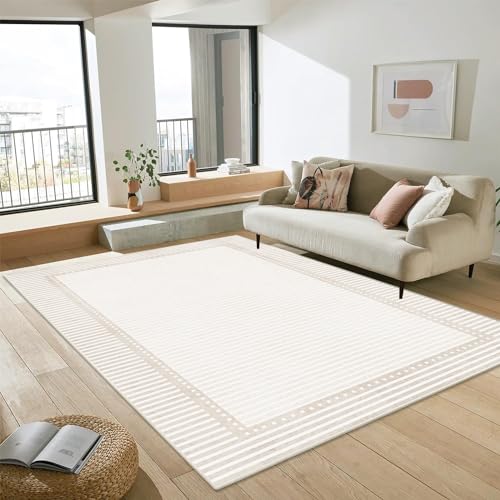 MENGH Teppich Wohnzimmer moderner, Großer Kurzflor Wohnzimmerteppich （Verschiedene Größen und...