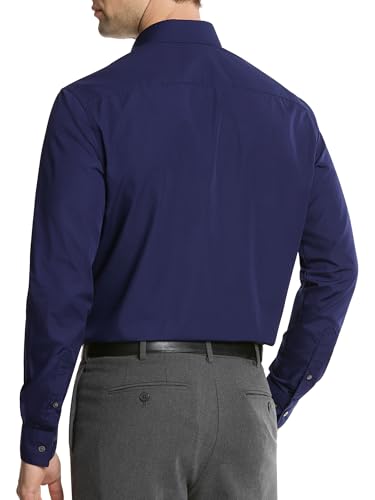 Image of Van Heusen Men's Poplin Regular Fit Solid Point Collar Dress Shirt
