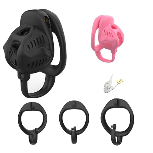 Chastity Cage Pene Jaulas De Pene En Bondage Cintura Castità Per Uomo Penis Cage Gabbia Pene Cock Cage Sex Toy Gabbia Castità Per Uomo Gabbia Di Castità Per Uomo (Black)