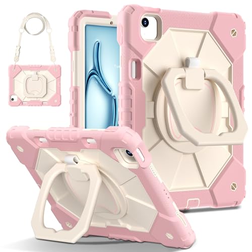 iPad Air 11 M4 2026/ M3 2025/ M2 2024 �p�P�[�X�AiPad �C���` M4/M3/M2 (8th 2026 / 7th 2025 6th 2024) �P�[�X�p�ϏՌ��J�o�[�A�V���R���ی�P�[�X W 360 �X�C�x���L�b�N�X�^
