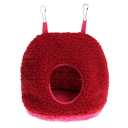 lehaha Nido de pájaro suave cálido invierno colgante jaula casa juguetes, lecho loros redondo cueva hamaca mascotas aves suministros