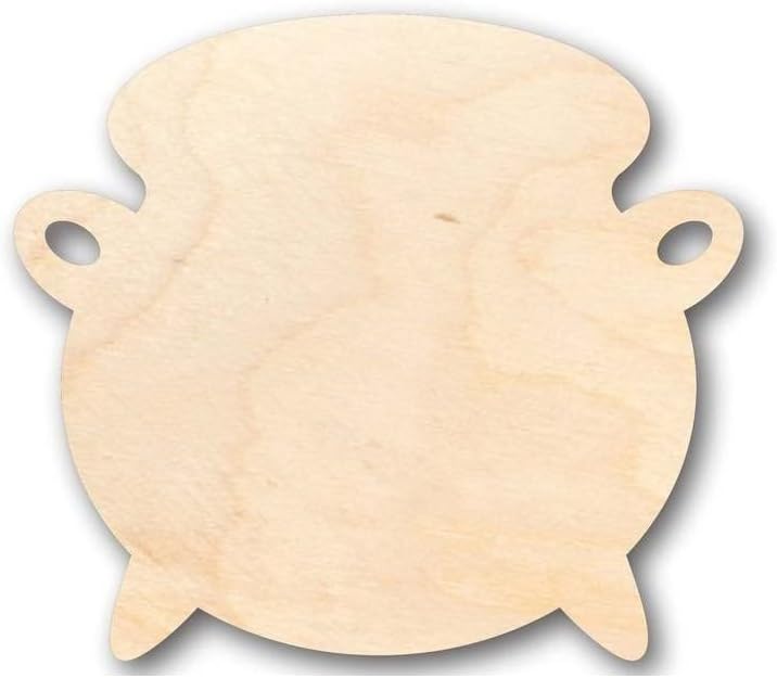 Unfinished Wood Witches Cauldron Shape Halloween Craft up to 46" DIY 16" / 3/4"