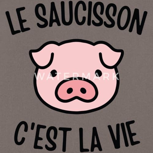 Spreadshirt Le Saucisson C'est La Vie Idée Cadeau Saucisson Tablier Cuisine – vue 2