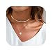 Defiro Layer Choker Gold Tone Sequins Coin Necklace Moon Pendant Charm Women Jewelry