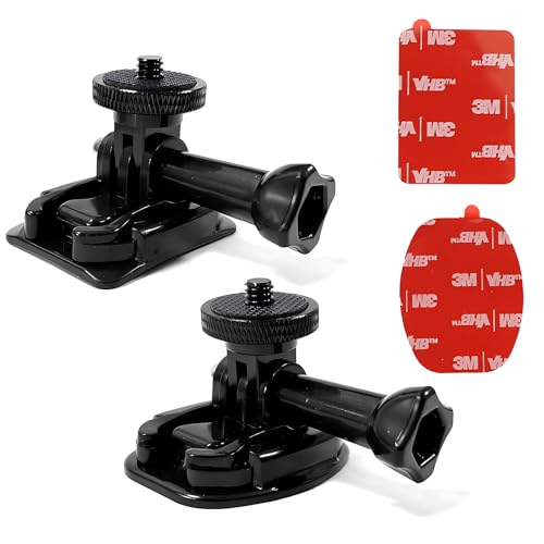 Flexible Adhesive Mount for Insta 360 ACE Pro X5 X4 X3 X2 X RS R GO 3S 2 Helmet Sticky Mounts Buckle Mount Screw Accessory Kit Compatible with GoPro Hero 13 Max Session and DJI Osmo Action Cameras