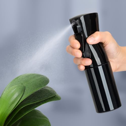 Miniatura 6 de Uervoton Botella Pulverizador Agua Peluqueria Fina Niebla Pulverizador Continuo Pulverizado Recargable Vacío Spray Rizos Pulverizar Para Pelo Cara Plantas, 160ml, Negro