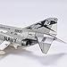 1/144 Scale United States Navy Mcdonnell Douglas F-4 Phantom II Fighter Model Alloy Model Diecast Plane Toy for Collection, White