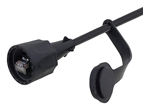 L-COM TRD695WP-5M Ethernet Cable, Cat6, RJ45 Jack, RJ45 Jack, 16.4 ft, 5 m, Black