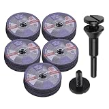 Sysarua 50 Pack 2 Inch Die Grinder Cut-Off Wheel and 3/8 in Arbor Hole 1/4in Stem Mounting Mandrel Holder...