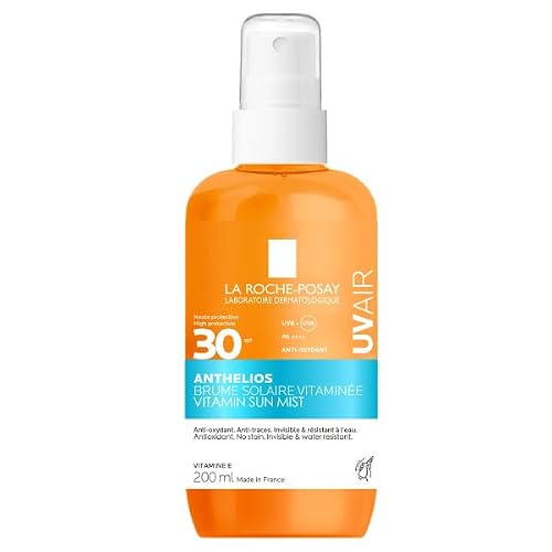 Image of La Roche Posay Anthelios UVAIR Vitamin Sun Mist SPF30 with Hyaluronic Acid and Vitamin E, High UV Protection for Face and Body, 8H Hydration for an Invisible Glowy Skin Finish, 200ml