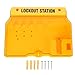 Lockout Tagout Station with Loto Devices, PC Wall Mount Lock Out Tag Out Kit Board with Wall Plugs and Screws, Lockout Safety Supply for Industry
