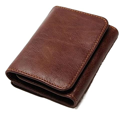 Wallet Blocking Anti Theft Three Fold Business Card Holder Man Purse Leather Wallets for Men