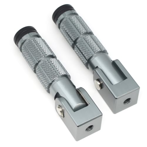 Grey Folding Passenger Foot Pegs For Super 73 S2/ZX/RX/R/S Adventure Series 90 Degree Foldable Footpegs Footrest Universal For M8 Electric Car Motorbike Scooter Mini Bike Ebike Dirt Bike Go Kart