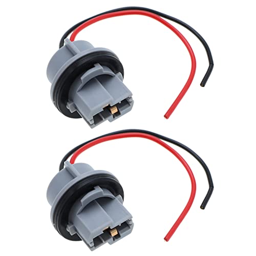 EMSea 2 enchufes T20 para Bombilla 7440, Adaptador de Soporte de lámpara, Conector de arnés de Base de luz, enchufes de cableado precableados para Coche, camión, Remolque, Barco, Caravana
