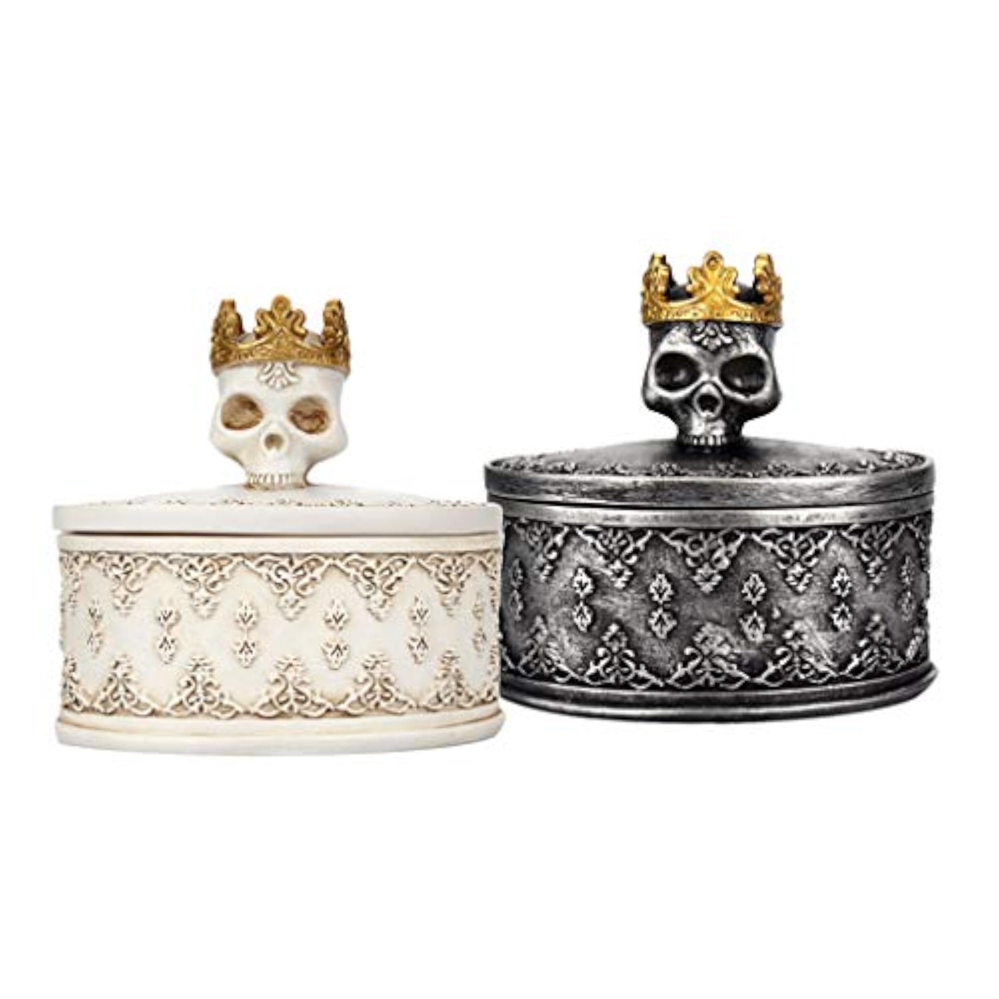 Mini Jewelry Organization Box, Crown Skull Rings Organizer