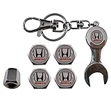 Ludostreet ref0011 Tapones Válvulas de Rueda (X4) + Llavero de Coche (Honda Blanco)