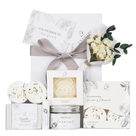 EXTALOW Spa Gifts for Women Bath and Body Gift Basket Mothers Day Gifts Coconut Lavender Home Spa Set Self Care Gift for Mom Sister Her Wife Birthday Gifts Spa Kit Care Package Thank You Gift