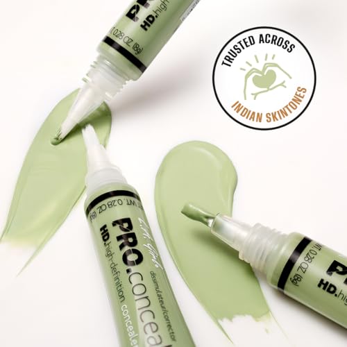 Image of L.A. Girl HD Pro Conceal Multipurpose Green Color Corrector, 8g | Neutralizes Redness, Acne Marks & Blemishes | Lightweight, Blendable & Long-Lasting Formula for Indian Skin Tone