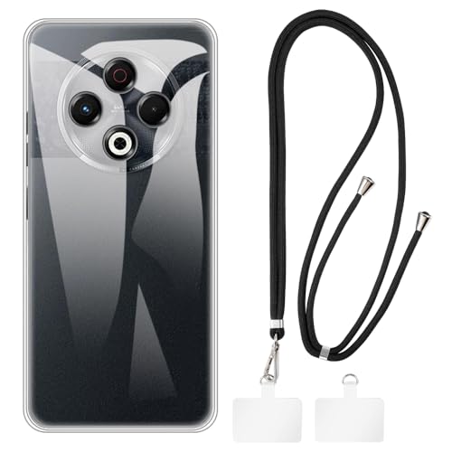 Shantime �P�[�X�ƃN���X�{�f�B�X�g���b�v�Z�b�g Tecno Camon 30 Loewe 4G �Ƃ̌݊������� �g�уJ�o�[�Ƌ����o�b�N���t�������\�l�b�N�X�g���b�v�����2���̃p�b�`�t��(�N���A + �u���b�N)