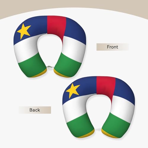 Almohada para cuello con diseño de bandera centroafricana miniatura 3