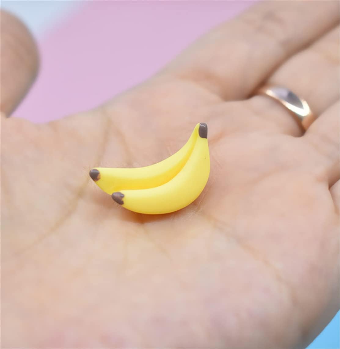 30 Pcs Resin Miniature Banana Simulation Mini Fruit Decor DIY Accessories image 2