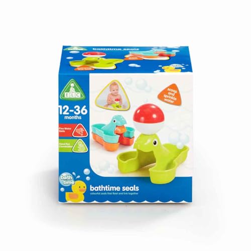Image of ELC Stacking Bath Toy for Babies 12M+, Multicolour Stacking Seals Play