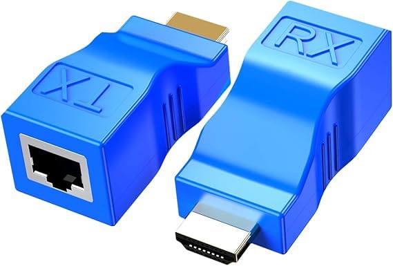atdaraz HDMI Repeater, 2 PCS HDMI Extender Transmitter and Receiver Network RJ45 Over Cat 5e / 6 1080p with Built-in Thunder Protection Circuit-image-26