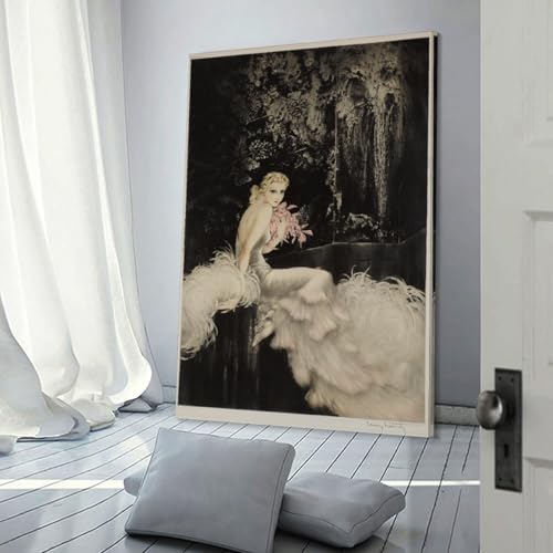 Louis Icart impression sur toile orchidée 60x90 tableau décoration mural - 3
