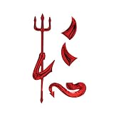 Ibely 3D Metal Plating Devil Car Truck Motor Auto Decal Badge Sticker (Red)