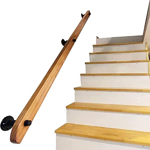 Escalier en bois de pin pour loft moderne et accès villa sécurisé avec rampe - 2