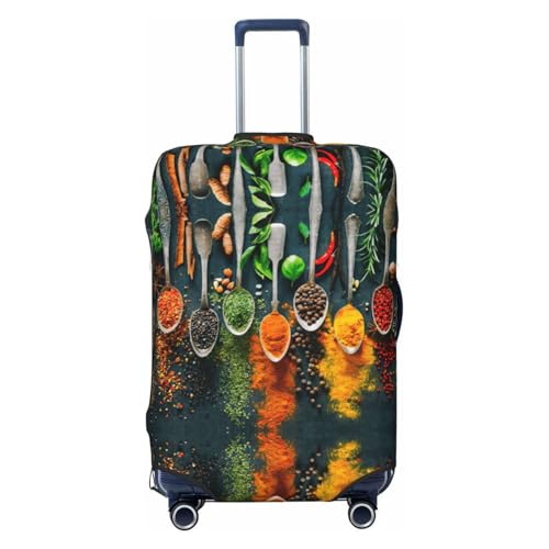 Spices Print Luggage Suitcase Cover Protector Luggage Washable Covers With Concealed Zipper