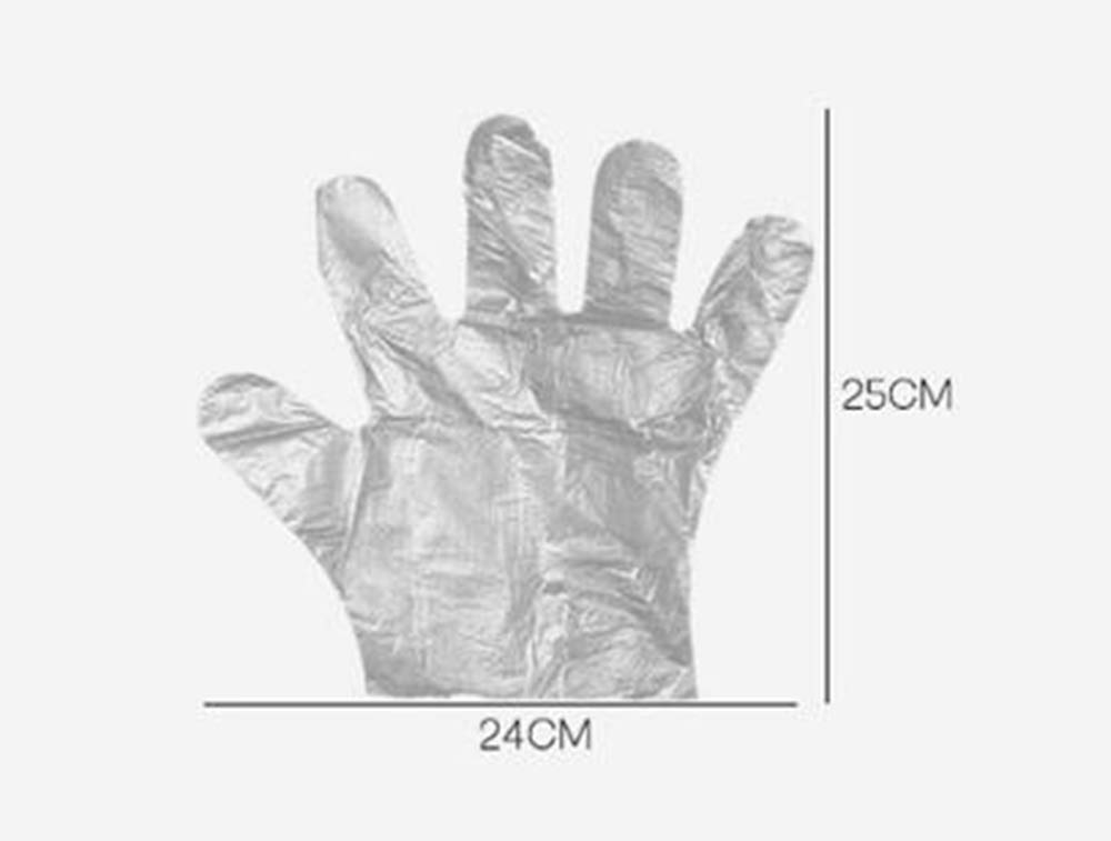 100 Gants Jetables Transparents - Polyéthylène Alimentaire, Hygiène Restaurant & Soins