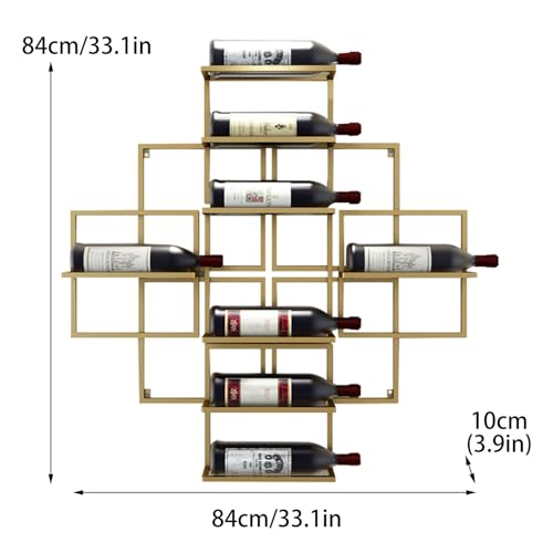 Soporte para botellas de vino de pared estilo vintage metal miniatura 2