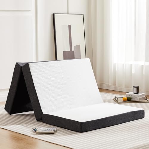 DUMOS Tri-fold Memory Foam Mattress - 4 Inch Single...